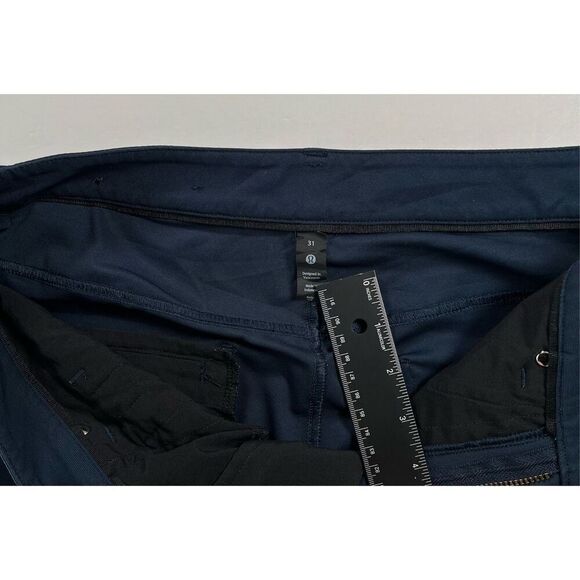 Lululemon ABC Pant Slim Size 31 Warpstreme Iron Blue EUC M5AD9S Wicking Stretch - Picture 3 of 10